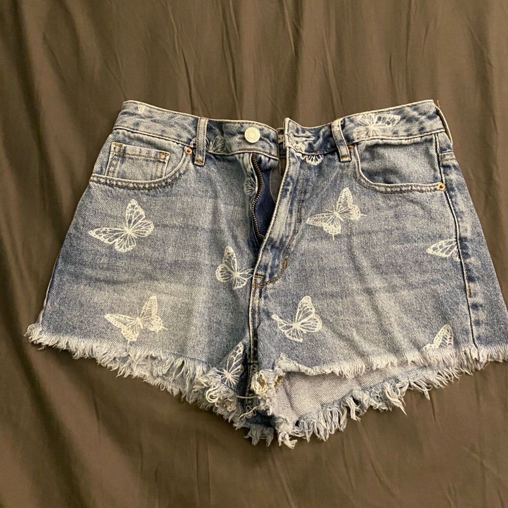 Pacsun High Rise Festival Butterfly Print Shorts Size 26